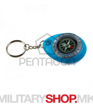 Привезок за клучеви со компас Pentagon во сина боја
