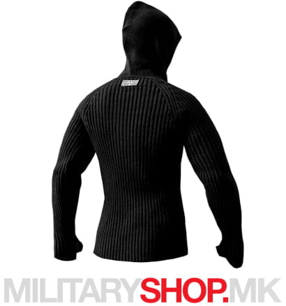 STALKER џемпер со качулка црна боја